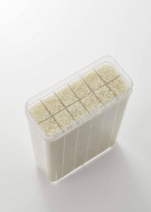 YAMAZAKI Rice Stocker with 12 (Go-Unit) Rice Mini-Compartments – New Japanese Invention Featured on NHK TV!