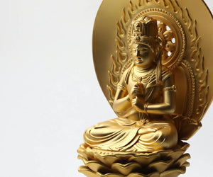 Takaoka Gold-Plated Buddha Statue – Dainichi Nyorai – 15.5 cm