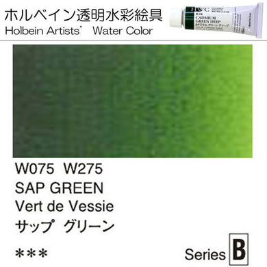 Holbein Artists' Watercolor – Sap Green Color – 2 Tube Value Pack (60ml Each Tube) – WW075
