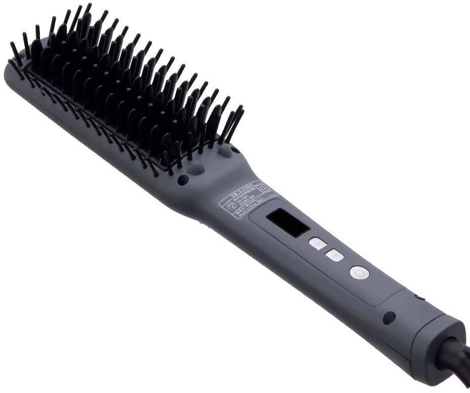 Salonia SL-012GRS Straight Slim Heat Brush – Max 210 ℃ - Negative Ion  Therapy – Gray