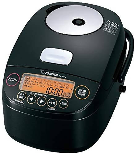 Zojirushi NP-BK10-BA Pressure IH (Induction Heating) Platinum Coat Ironware Rice Cooker – 5.5 Go Capacity