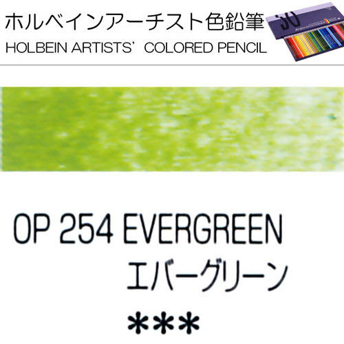 Holbein Artists’ Colored Pencils – Set of 10 Pencils in the Color Evergreen – OP254