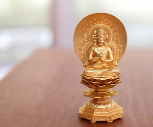 Takaoka Gold-Plated Buddha Statue – Dainichi Nyorai – 15.5 cm