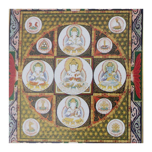 Japanese Buddhist Art Print – Shikishi Paper – Mandala of the Diamond Realm
