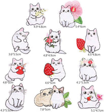 Load image into Gallery viewer, TNYKER Kawaii Nyanko Cat Japanese Embroidery Patches – 11 Pieces