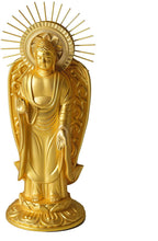 Load image into Gallery viewer, TAKAOKA Buddha Amida Nyorai of the Western Paradise – 10.5cm – Gold Plated 24k