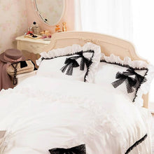 Load image into Gallery viewer, Romantic Princess (Romapri) Black Ribbon Comforter Cover – Single Bed Size