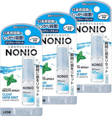 NONIO Breath Spray Clear Herb Mint – 5 ml x 3 Sprays