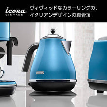 Load image into Gallery viewer, DeLonghi Icona Collection Electric Kettle Blue 1.0L KBO1200J-B