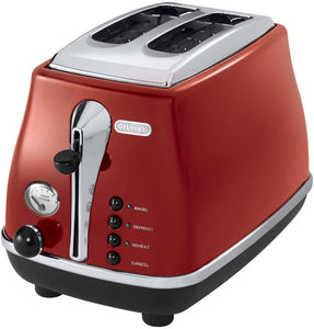 DeLonghi Icona Collection Pop-up Toaster Red CTO2003J-R