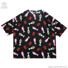 Load image into Gallery viewer, LISTEN FLAVOR Sweet Temptation Big Pattern Top – One Size – Brilliant Black – Straight Outta Harajuku