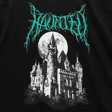 Load image into Gallery viewer, LISTEN FLAVOR Haunted Castle Mega T-Shirt – Big – Black &amp; Blue – Straight Outta Harajuku