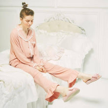 Load image into Gallery viewer, Romantic Princess (Romapri) Lace Frilled Shirt &amp; Long Pants Pajamas – 2 Piece Set