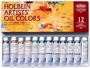 HOLBEIN Oil Paint Set of 12 10ml Tubes 000911