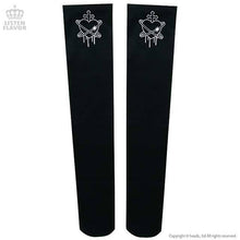 Load image into Gallery viewer, LISTEN FLAVOR Planet of the Heart Knee High – One Size – Black – Straight Outta Harajuku