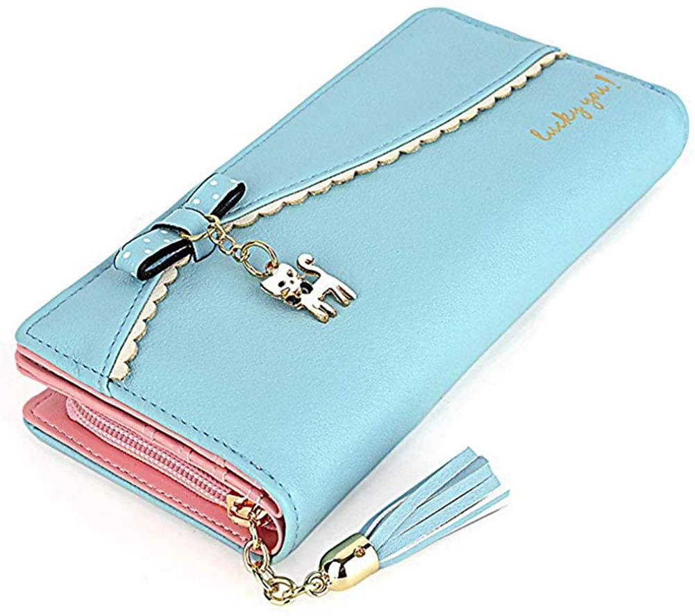 DAMILY Kawaii Pastel Blue & Pink Ladies' Mini Wallet – Allegro Japan