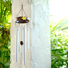 Load image into Gallery viewer, Asia-Kobo Wood &amp; Stainless Steel Plumeria Flower Wind Chime – Shipped Directly from Japan