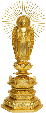 TAKAOKA Buddha Amida Nyorai of the Western Paradise – 23.5cm – Gold Plated 24k