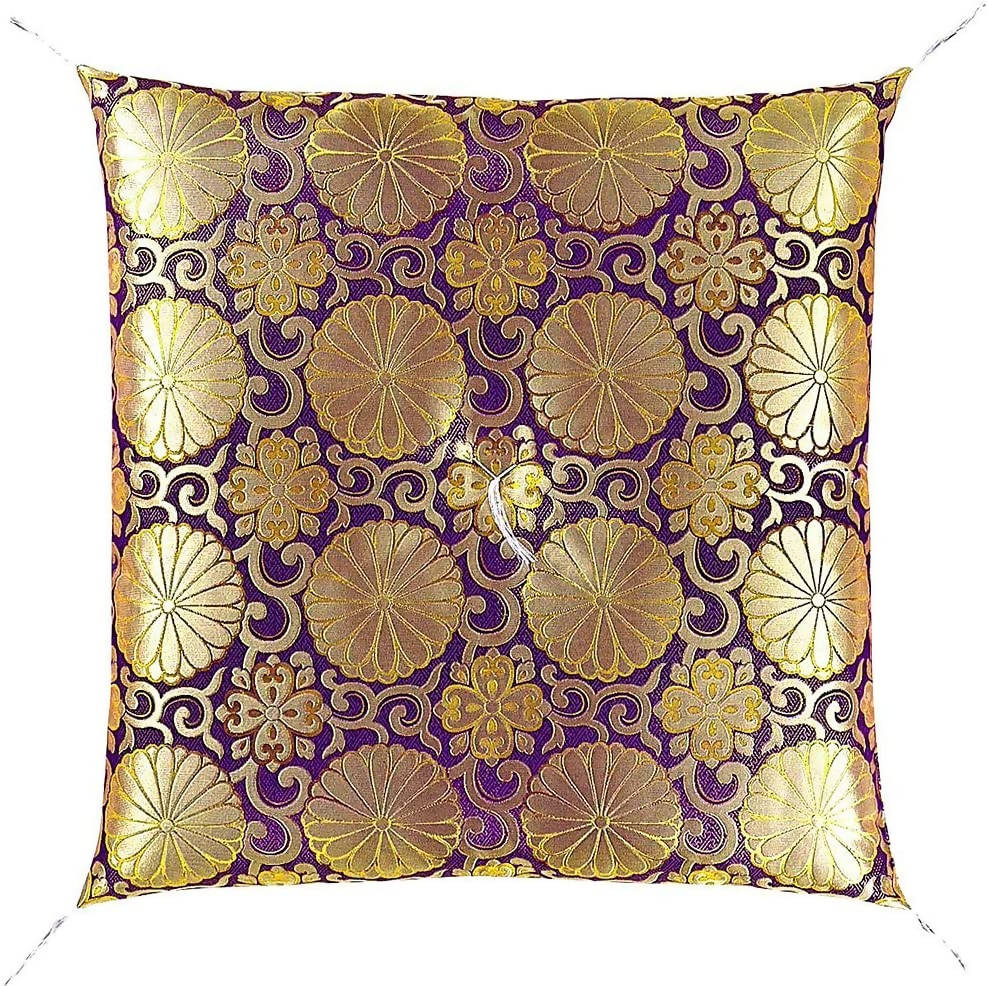 TAKITA SHOTEN Buddhist Zazen Meditation Futon Pillow – Purple & Gold