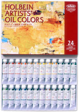 Load image into Gallery viewer, HOLBEIN Oil Paint Set of 24 10ml Tubes 000915