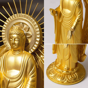 TAKAOKA Buddha Amida Nyorai of the Western Paradise – 10.5cm – Gold Plated 24k